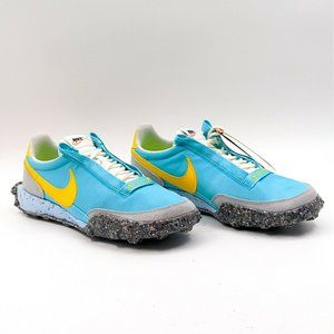 Nike Women Waffle Racer Crater Shoes Aqua Speed Yellow CT1983-400 Size 11 NEW